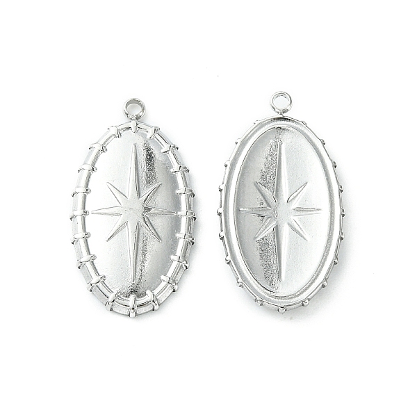 PandaHall 304 Stainless Steel Pendants, Oval with Star Charms, Stainless Steel Color, 23.5x13x2.6mm, Hole: 1.5mm 304 Stainless Steel Oval
PandaHall 304 Stainless Steel Pendants, Oval with Star Charms, Stainless Steel Color, 23.5x13x2.6mm, Hole: 1.5mm 304 Stainless Steel Oval
