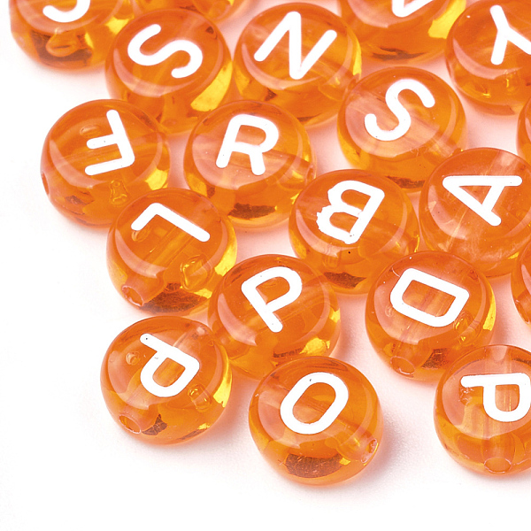 PandaHall Transparent Acrylic Beads, Horizontal Hole, Mixed Letters, Flat Round, Dark Orange, 7x4mm, Hole: 1.5mm, about 3700pcs/500g Acrylic...
PandaHall Transparent Acrylic Beads, Horizontal Hole, Mixed Letters, Flat Round, Dark Orange, 7x4mm, Hole: 1.5mm, about 3700pcs/500g Acrylic...