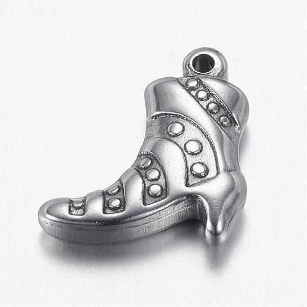 PandaHall 201 Stainless Steel Charms, Boot, Stainless Steel Color, 15x14x3.5mm, Hole: 1mm 201 Stainless Steel Shoes
PandaHall 201 Stainless Steel Charms, Boot, Stainless Steel Color, 15x14x3.5mm, Hole: 1mm 201 Stainless Steel Shoes