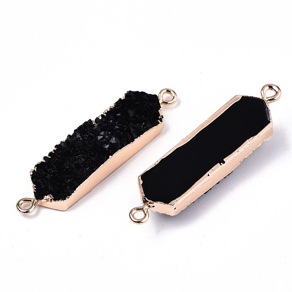 PandaHall Resin Druzy Links Connectors, with Edge Light Gold Plated Iron Findings, Hexagon, Black, 43.5x10.5x7mm, Hole: 1.8mm Resin Hexagon...
PandaHall Resin Druzy Links Connectors, with Edge Light Gold Plated Iron Findings, Hexagon, Black, 43.5x10.5x7mm, Hole: 1.8mm Resin Hexagon...
