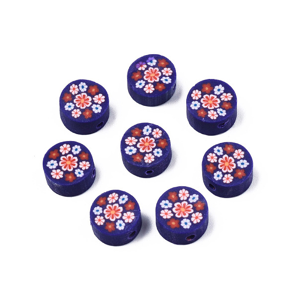 PandaHall Handmade Polymer Clay Beads, Flat Round with Flower, Indigo, 9~10x4~4.5mm, Hole: 1.2~1.8mm Polymer Clay Flat Round Purple
PandaHall Handmade Polymer Clay Beads, Flat Round with Flower, Indigo, 9~10x4~4.5mm, Hole: 1.2~1.8mm Polymer Clay Flat Round Purple