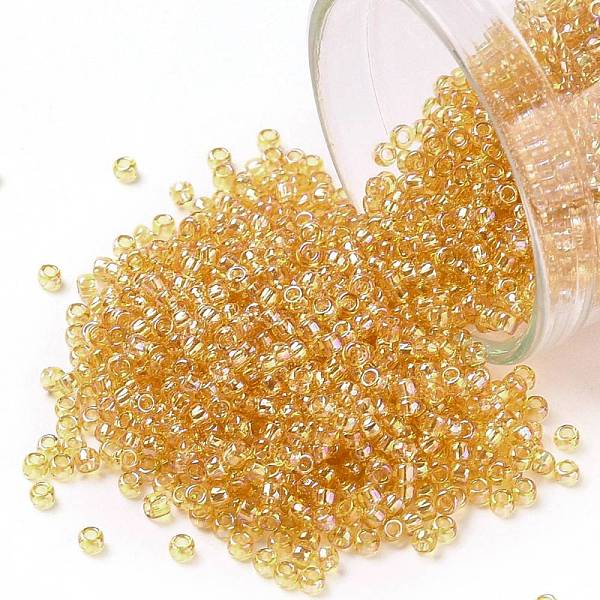 PandaHall TOHO Round Seed Beads, Japanese Seed Beads, (162) Transparent AB Light Amber, 15/0, 1.5mm, Hole: 0.7mm, about 3000pcs/bottle..., Gold
PandaHall TOHO Round Seed Beads, Japanese Seed Beads, (162) Transparent AB Light Amber, 15/0, 1.5mm, Hole: 0.7mm, about 3000pcs/bottle..., Gold