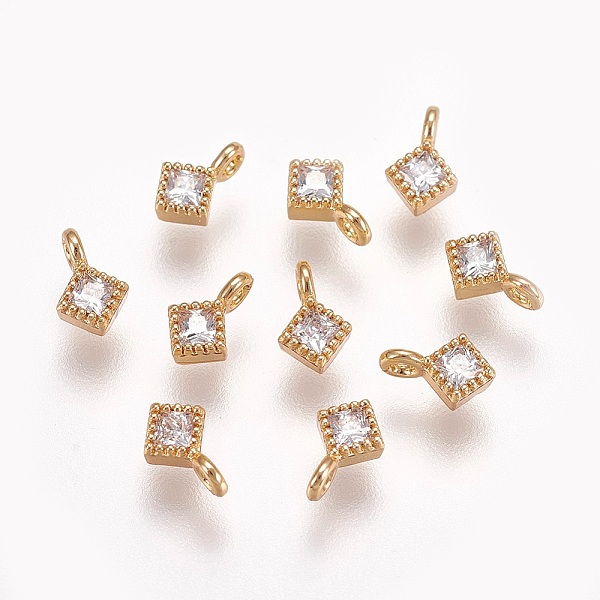 PandaHall Brass Cubic Zirconia Pendants, Nickel Free, Real 18K Gold Plated, Rhombus, 6x4x2mm, Hole: 1mm Brass+Cubic Zirconia Rhombus
PandaHall Brass Cubic Zirconia Pendants, Nickel Free, Real 18K Gold Plated, Rhombus, 6x4x2mm, Hole: 1mm Brass+Cubic Zirconia Rhombus