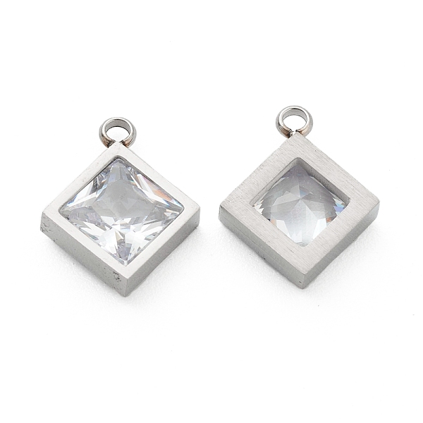 PandaHall 304 Stainless Steel Rhinestone Pendant, Rhombus, Crystal, Stainless Steel Color, 15x12x4mm, Hole: 1.8mm Stainless Steel+Rhinestone..., Clear
PandaHall 304 Stainless Steel Rhinestone Pendant, Rhombus, Crystal, Stainless Steel Color, 15x12x4mm, Hole: 1.8mm Stainless Steel+Rhinestone..., Clear