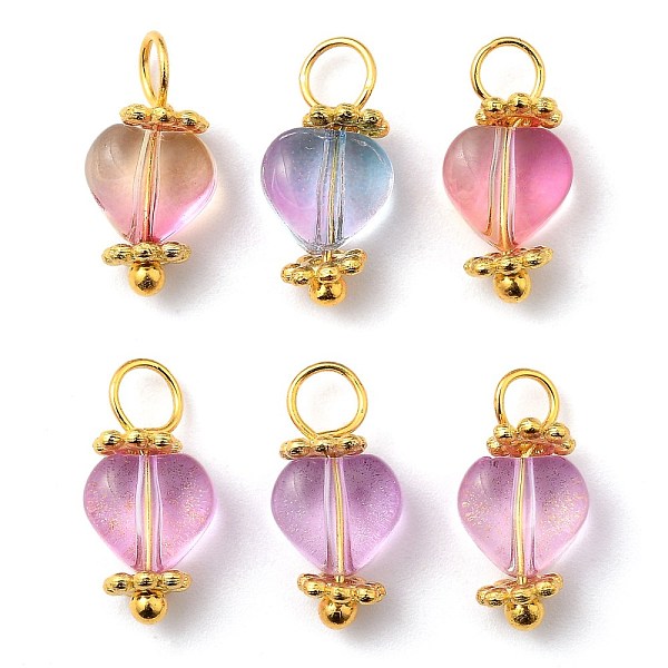 PandaHall Electroplate Glass Charms, with Glitter Powder, Brass Ball Head Pins and Alloy Spacer Beads, Heart, Golden, Mixed Color..., Multicolor
PandaHall Electroplate Glass Charms, with Glitter Powder, Brass Ball Head Pins and Alloy Spacer Beads, Heart, Golden, Mixed Color..., Multicolor