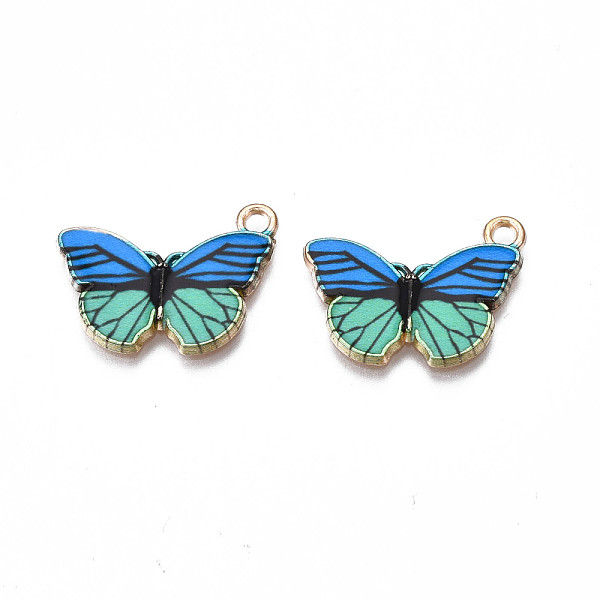 PandaHall Printed Alloy Pendants, Cadmium Free & Nickel Free & Lead Free, Light Gold, Butterfly, Royal Blue, 15x20x1.5mm, Hole: 1.8mm Alloy...
PandaHall Printed Alloy Pendants, Cadmium Free & Nickel Free & Lead Free, Light Gold, Butterfly, Royal Blue, 15x20x1.5mm, Hole: 1.8mm Alloy...