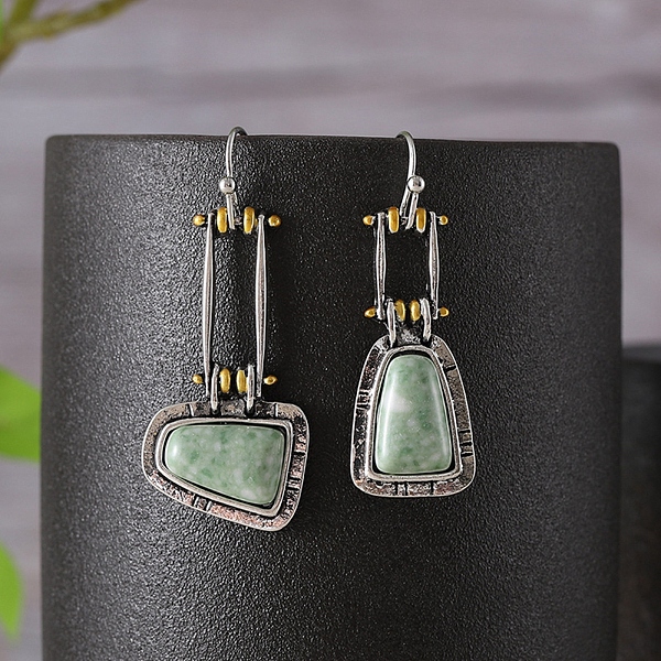 PandaHall Trapezoid Synthetic Turquoise Dangle Earrings, Zinc Alloy Long Drop Earrings for Women, Antique Silver, 36x14mm Synthetic...
PandaHall Trapezoid Synthetic Turquoise Dangle Earrings, Zinc Alloy Long Drop Earrings for Women, Antique Silver, 36x14mm Synthetic...