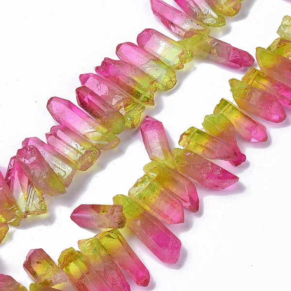 PandaHall Natural Quartz Crystal Dyed Beads Strands, Nuggets, Deep Pink, 15~45x10~15x8~10mm, Hole: 1mm, about 36~37pcs/strand, 32.5~33cm...
PandaHall Natural Quartz Crystal Dyed Beads Strands, Nuggets, Deep Pink, 15~45x10~15x8~10mm, Hole: 1mm, about 36~37pcs/strand, 32.5~33cm...