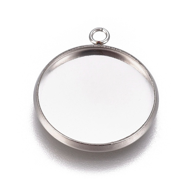 PandaHall 304 Stainless Steel Pendant Cabochon Settings, Plain Edge Bezel Cups, Flat Round, Stainless Steel Color, Tray: 16mm, 20.5x17.5x2mm...
PandaHall 304 Stainless Steel Pendant Cabochon Settings, Plain Edge Bezel Cups, Flat Round, Stainless Steel Color, Tray: 16mm, 20.5x17.5x2mm...