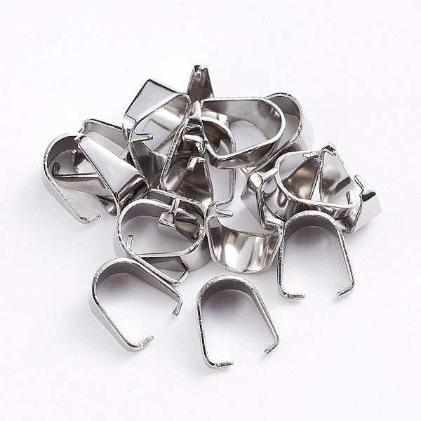 PandaHall Stainless Steel Snap on Bails, Stainless Steel Color, 13x7.5mm, Inner Size: 11.5mm, Pin: 1mm Stainless Steel
PandaHall Stainless Steel Snap on Bails, Stainless Steel Color, 13x7.5mm, Inner Size: 11.5mm, Pin: 1mm Stainless Steel