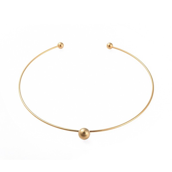 PandaHall 304 Stainless Steel Choker Necklaces, Rigid Necklaces, Neck Wire Necklaces, Rigid Necklaces, Golden, 5-3/4 inch(14.5cm), 2mm 304...
PandaHall 304 Stainless Steel Choker Necklaces, Rigid Necklaces, Neck Wire Necklaces, Rigid Necklaces, Golden, 5-3/4 inch(14.5cm), 2mm 304...