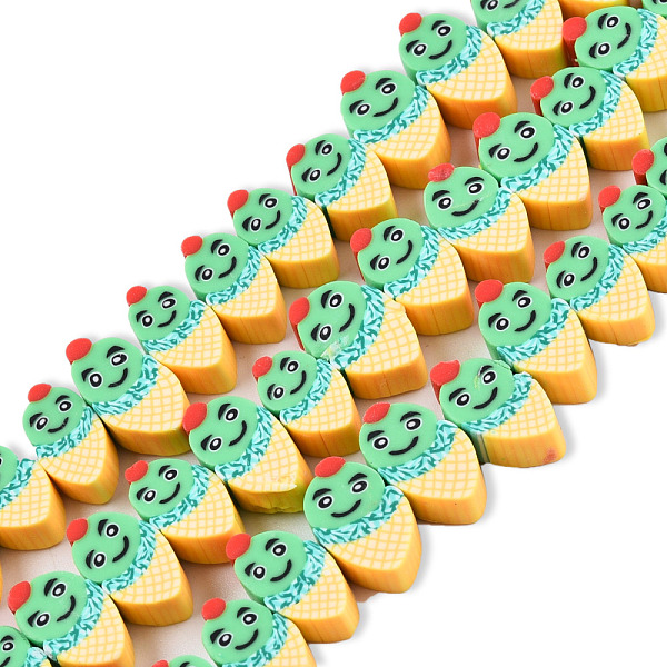 PandaHall Handmade Polymer Clay Beads Strands, Ice Cream with Expression, Spring Green, 10~13x6~8.5x4~5mm, Hole: 1.6mm, about 40pcs/strand...
PandaHall Handmade Polymer Clay Beads Strands, Ice Cream with Expression, Spring Green, 10~13x6~8.5x4~5mm, Hole: 1.6mm, about 40pcs/strand...