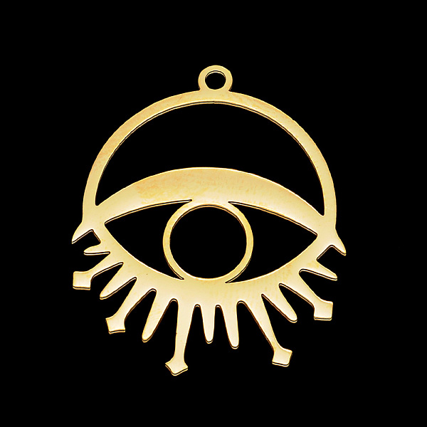 PandaHall Vacuum Plating 201 Stainless Steel Pendants, Laser Cut, Eye, Golden, 27x22.5x1mm, Hole: 1.6mm 201 Stainless Steel Eye
PandaHall Vacuum Plating 201 Stainless Steel Pendants, Laser Cut, Eye, Golden, 27x22.5x1mm, Hole: 1.6mm 201 Stainless Steel Eye