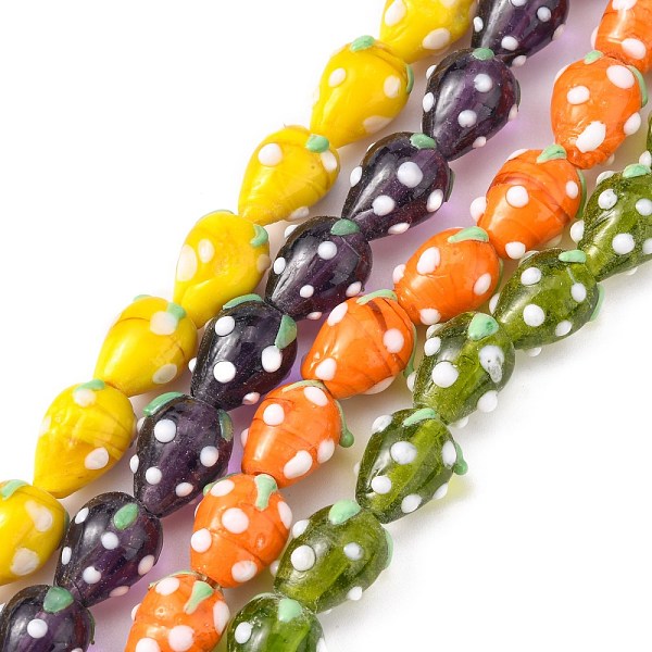 PandaHall Handmade Lampwork 3D Strawberry Beads, Mixed Color, 13~16x11mm, Hole: 2mm Lampwork Fruit Multicolor
PandaHall Handmade Lampwork 3D Strawberry Beads, Mixed Color, 13~16x11mm, Hole: 2mm Lampwork Fruit Multicolor