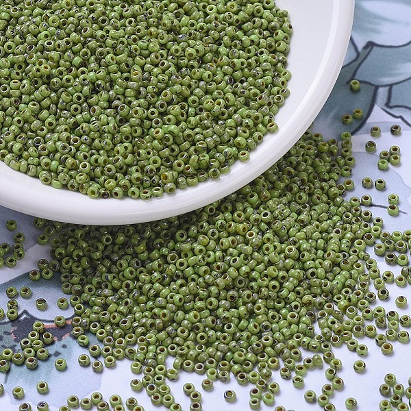 PandaHall MIYUKI Round Rocailles Beads, Japanese Seed Beads, 11/0, (RR4515) Opaque Chartreuse Picasso, 11/0, 2x1.3mm, Hole: 0.8mm, about..., Green
PandaHall MIYUKI Round Rocailles Beads, Japanese Seed Beads, 11/0, (RR4515) Opaque Chartreuse Picasso, 11/0, 2x1.3mm, Hole: 0.8mm, about..., Green