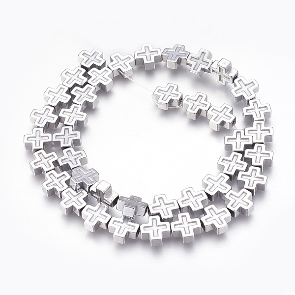 PandaHall Electroplated Non-magnetic Synthetic Hematite Beads Strands, Polish, Cross, Platinum Plated, 10x10x4mm, Hole: 1mm, about...
PandaHall Electroplated Non-magnetic Synthetic Hematite Beads Strands, Polish, Cross, Platinum Plated, 10x10x4mm, Hole: 1mm, about...