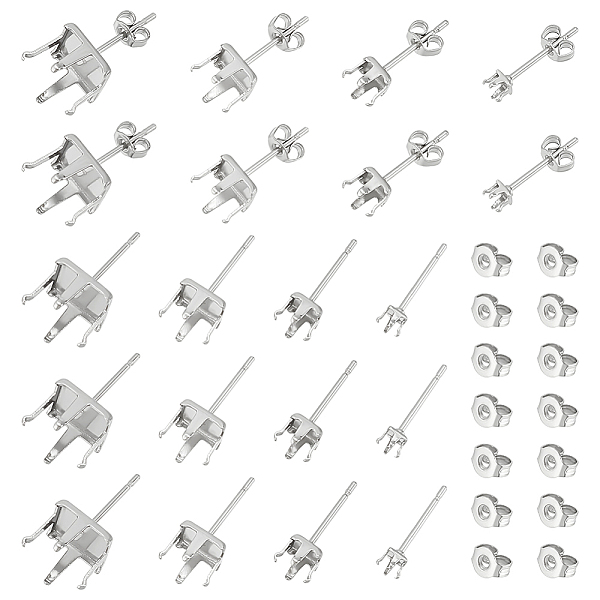 PandaHall Unicraftale 80Pcs 4 Style 304 Stainless Steel Square Stud Earring Settings, Prong Earring Settings for Rhinestone, with 80Pcs Ear...
PandaHall Unicraftale 80Pcs 4 Style 304 Stainless Steel Square Stud Earring Settings, Prong Earring Settings for Rhinestone, with 80Pcs Ear...