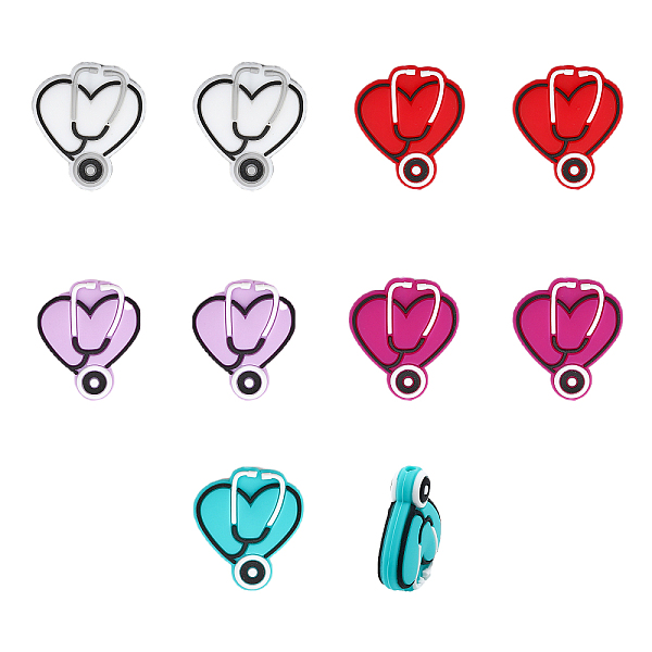 PandaHall CHGCRAFT 10Pcs 5Colors Heart with Stethoscope Shape Silicone Beads for DIY Necklaces Bracelet Keychain Making Handmade Crafts..., Multicolor
PandaHall CHGCRAFT 10Pcs 5Colors Heart with Stethoscope Shape Silicone Beads for DIY Necklaces Bracelet Keychain Making Handmade Crafts..., Multicolor