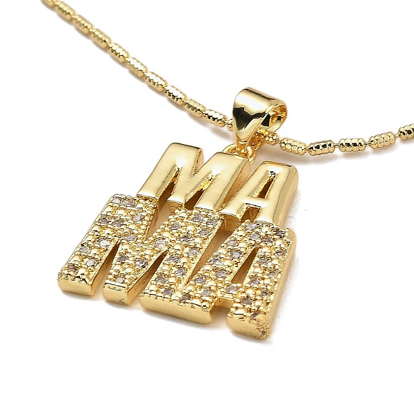 PandaHall Golden Plated Brass Micro Pave Cubic Zirconia Pendant Necklaces, for Mother's Day, Word, 16.73 inch(425mm), Pendant: 21x19.5mm..., Clear
PandaHall Golden Plated Brass Micro Pave Cubic Zirconia Pendant Necklaces, for Mother's Day, Word, 16.73 inch(425mm), Pendant: 21x19.5mm..., Clear