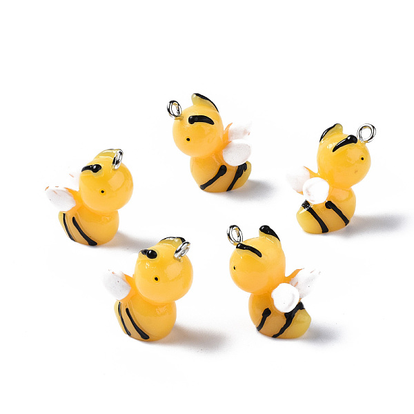 PandaHall Opaque Resin Pendants, with Platinum Tone Iron Loop, 3D Bee, Gold, 19~20x15~16x10mm, Hole: 1.8mm Iron+Resin Bees Gold
PandaHall Opaque Resin Pendants, with Platinum Tone Iron Loop, 3D Bee, Gold, 19~20x15~16x10mm, Hole: 1.8mm Iron+Resin Bees Gold