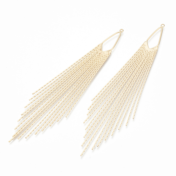 PandaHall Brass Big Pendants, Tassel Pendants, Lead Free, Nickel Free, Real 18K Gold Plated, 125x13x1mm, Hole: 1.5mm Brass Others
PandaHall Brass Big Pendants, Tassel Pendants, Lead Free, Nickel Free, Real 18K Gold Plated, 125x13x1mm, Hole: 1.5mm Brass Others