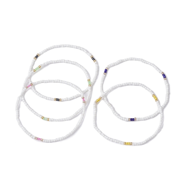 PandaHall Glass Seed Beads Anklets for Women, Mixed Color, Inner Diameter: 2-3/4 inch(6.9cm) Glass Round Multicolor
PandaHall Glass Seed Beads Anklets for Women, Mixed Color, Inner Diameter: 2-3/4 inch(6.9cm) Glass Round Multicolor