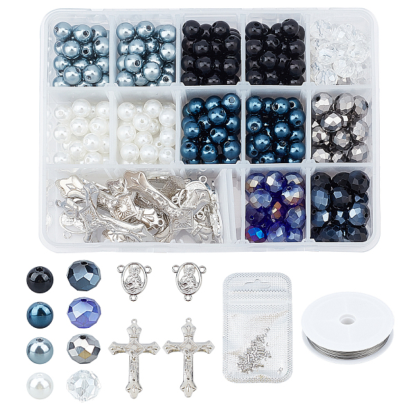 PandaHall CHGCRAFT DIY Necklace Making Kits, 420Pcs Glass & ABS Plastic & Brass Beads, 16Pcs Alloy Links and Brass Pendants, Tiger Tail Wire..., Multicolor
PandaHall CHGCRAFT DIY Necklace Making Kits, 420Pcs Glass & ABS Plastic & Brass Beads, 16Pcs Alloy Links and Brass Pendants, Tiger Tail Wire..., Multicolor