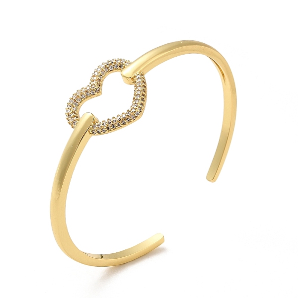 PandaHall Clear Cubic Zirconia Hollow Out Heart Open Cuff Bangle, Rack Plating Brass Jewelry for Women, Lead Free & Cadium Free, Real 18K...
PandaHall Clear Cubic Zirconia Hollow Out Heart Open Cuff Bangle, Rack Plating Brass Jewelry for Women, Lead Free & Cadium Free, Real 18K...