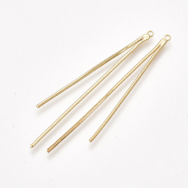 PandaHall Brass Snake Chain Tassel Big Pendants, Real 18K Gold Plated, 52x2x1mm, Hole: 1.2mm Brass
PandaHall Brass Snake Chain Tassel Big Pendants, Real 18K Gold Plated, 52x2x1mm, Hole: 1.2mm Brass