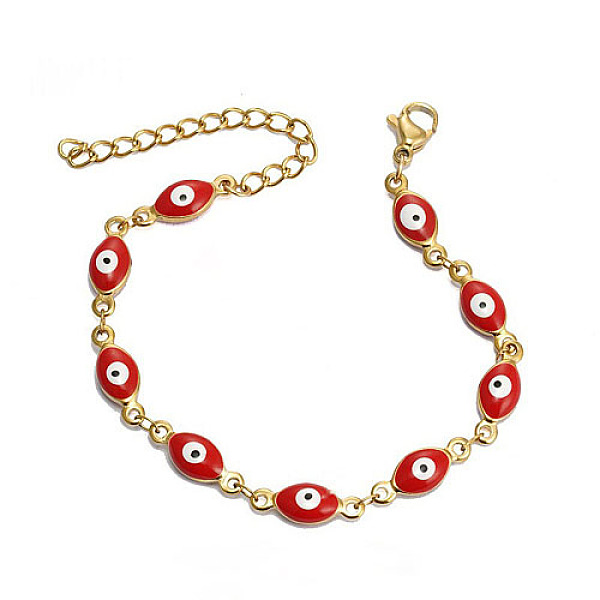 PandaHall Evil Eye Stainless Steel Enamel Link Chain Bracelet, Red, no size Stainless Steel Evil Eye Red
PandaHall Evil Eye Stainless Steel Enamel Link Chain Bracelet, Red, no size Stainless Steel Evil Eye Red