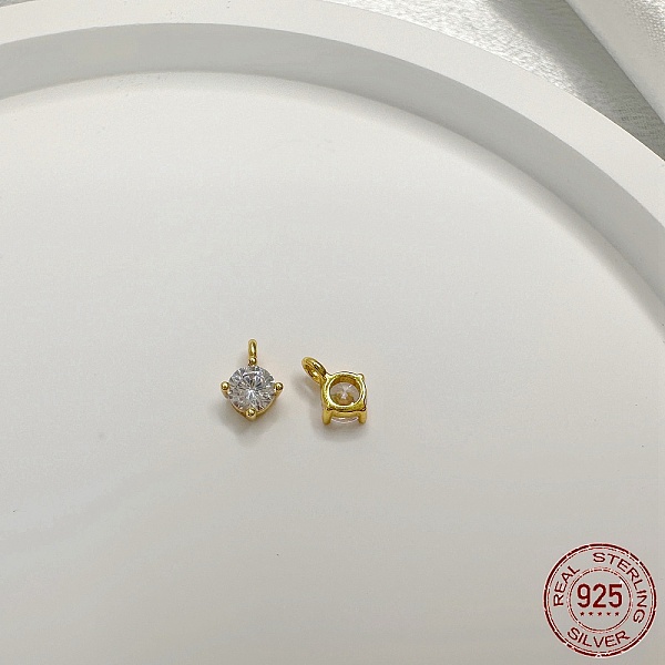 PandaHall 925 Sterling Silver Micro Pave Clear Cubic Zirconia Charms, Diamond, Real 18K Gold Plated, 8.5x6x3.5mm, Hole: 1.5mm Sterling...
PandaHall 925 Sterling Silver Micro Pave Clear Cubic Zirconia Charms, Diamond, Real 18K Gold Plated, 8.5x6x3.5mm, Hole: 1.5mm Sterling...