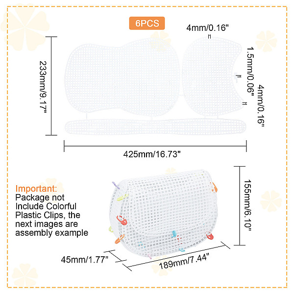 PandaHall WADORN 6 pcs Clear Plastic Mesh Canvas Sheets for Embroidery, 42.5x23 cm DIY Needlepoint Embroidery Blank Canvas Sheets Form Cross..., White
PandaHall WADORN 6 pcs Clear Plastic Mesh Canvas Sheets for Embroidery, 42.5x23 cm DIY Needlepoint Embroidery Blank Canvas Sheets Form Cross..., White