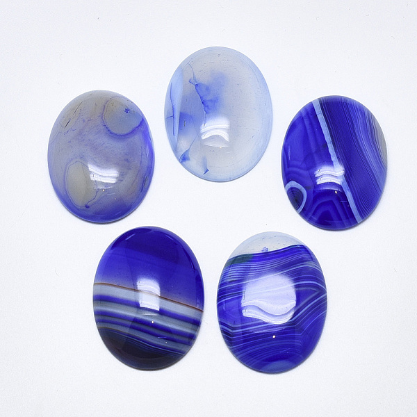 PandaHall Natural Banded Agate/Striped Agate Cabochons, Dyed, Oval, Blue, 40~41x30x7~9mm Banded Agate Oval Blue
PandaHall Natural Banded Agate/Striped Agate Cabochons, Dyed, Oval, Blue, 40~41x30x7~9mm Banded Agate Oval Blue