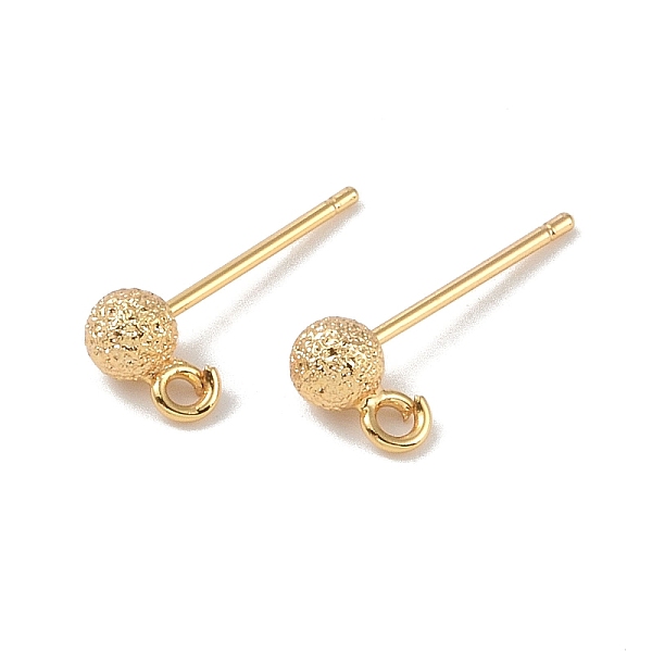 PandaHall Brass Stud Earring Findings, with Loop, Texture Round, Real 18K Gold Plated, 16.5x4mm, Hole: 1.4mm, Pin: 0.8x11mm Brass Round
PandaHall Brass Stud Earring Findings, with Loop, Texture Round, Real 18K Gold Plated, 16.5x4mm, Hole: 1.4mm, Pin: 0.8x11mm Brass Round