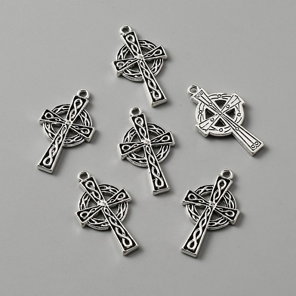 PandaHall Irish Tibetan Style Alloy Pendants, Cross, Antique Silver, 29.5x17x2.5mm, Hole: 1.6mm Alloy Cross
PandaHall Irish Tibetan Style Alloy Pendants, Cross, Antique Silver, 29.5x17x2.5mm, Hole: 1.6mm Alloy Cross
