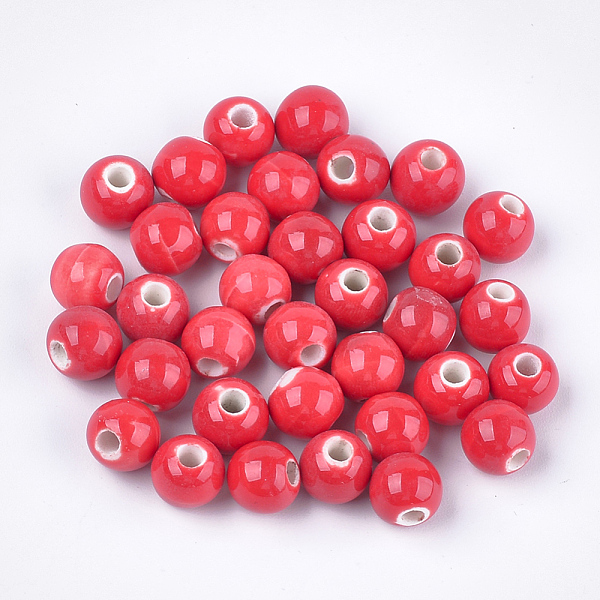 PandaHall Handmade Porcelain Beads, Bright Glazed Porcelain Style, Round, Red, 7.5~8x7~7.5mm, Hole: 2~2.5mm Porcelain Round Red
PandaHall Handmade Porcelain Beads, Bright Glazed Porcelain Style, Round, Red, 7.5~8x7~7.5mm, Hole: 2~2.5mm Porcelain Round Red