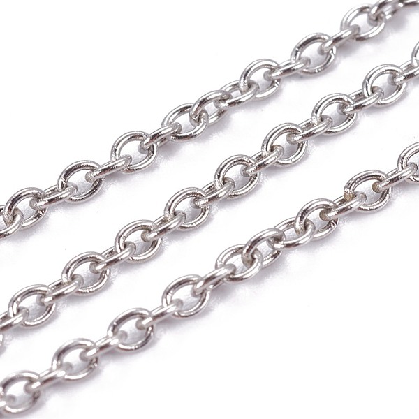 PandaHall 304 Stainless Steel Cable Chain, Soldered, with Spool, Oval, Stainless Steel Color, 2.5x2x0.5mm, about 65.61 Feet(20m)/roll 304...
PandaHall 304 Stainless Steel Cable Chain, Soldered, with Spool, Oval, Stainless Steel Color, 2.5x2x0.5mm, about 65.61 Feet(20m)/roll 304...