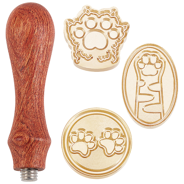 PandaHall CRASPIRE Wax Seal Stamp Heads Set Cat Paw Print 3pcs Sealing Wax Stamps Heads and 1 Piece Wooden Handle Wax Stamp Kit for..., Brown
PandaHall CRASPIRE Wax Seal Stamp Heads Set Cat Paw Print 3pcs Sealing Wax Stamps Heads and 1 Piece Wooden Handle Wax Stamp Kit for..., Brown