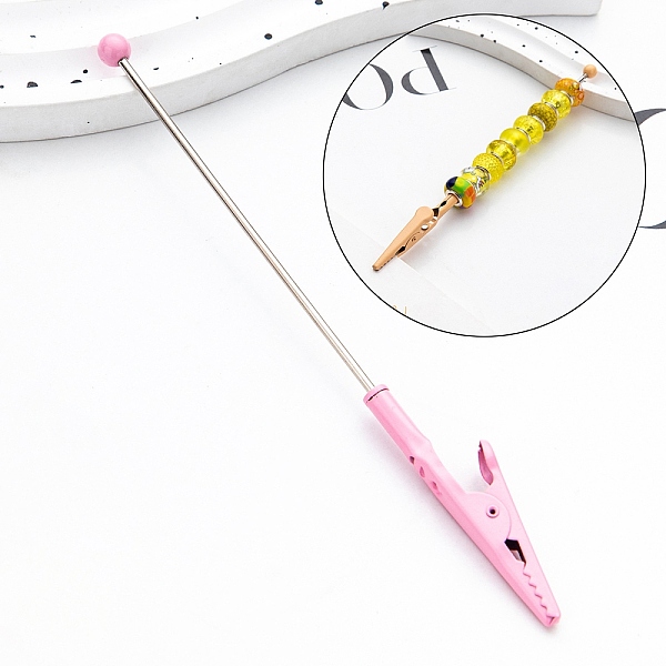 PandaHall Spray Painted Iron Bracelet Tool Jewelry Helper Alligator Clip, Bracelet Fastening Helper Tools, Pearl Pink, 13.8cm Iron
PandaHall Spray Painted Iron Bracelet Tool Jewelry Helper Alligator Clip, Bracelet Fastening Helper Tools, Pearl Pink, 13.8cm Iron