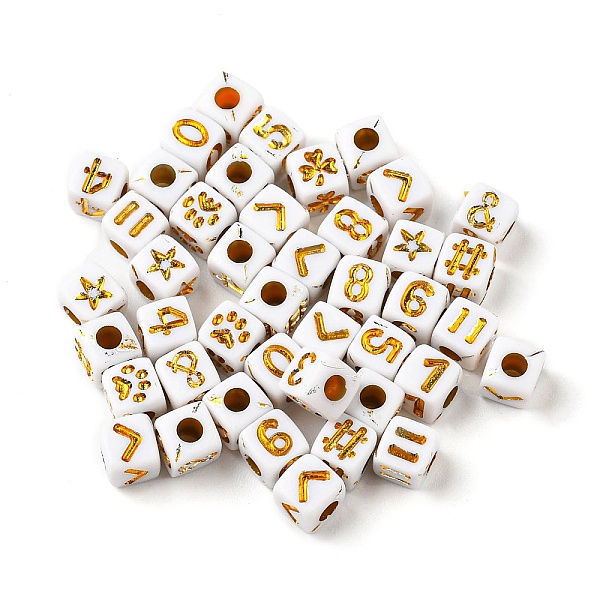 PandaHall Opaque Acrylic Beads, Gold Figures, Cube, White, 5x5x5mm, Hole: 2mm, 5000pcs/500g Acrylic Cube White
PandaHall Opaque Acrylic Beads, Gold Figures, Cube, White, 5x5x5mm, Hole: 2mm, 5000pcs/500g Acrylic Cube White