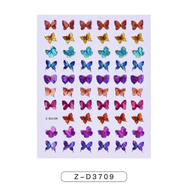 PandaHall Nail Art Stickers, Self-adhesive, For Nail Tips Decorations, Butterfly Pattern, Mixed Color, 10x8cm Paper Butterfly Multicolor
PandaHall Nail Art Stickers, Self-adhesive, For Nail Tips Decorations, Butterfly Pattern, Mixed Color, 10x8cm Paper Butterfly Multicolor