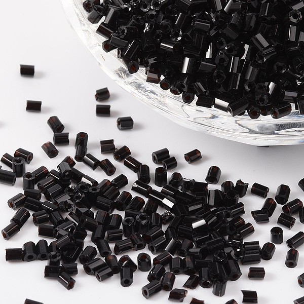 PandaHall Glass Bugle Beads, Opaque Colours, Black, 2~3x2mm, Hole: 1mm, about 450g/bag, 20000pcs/bag Glass Black
PandaHall Glass Bugle Beads, Opaque Colours, Black, 2~3x2mm, Hole: 1mm, about 450g/bag, 20000pcs/bag Glass Black
