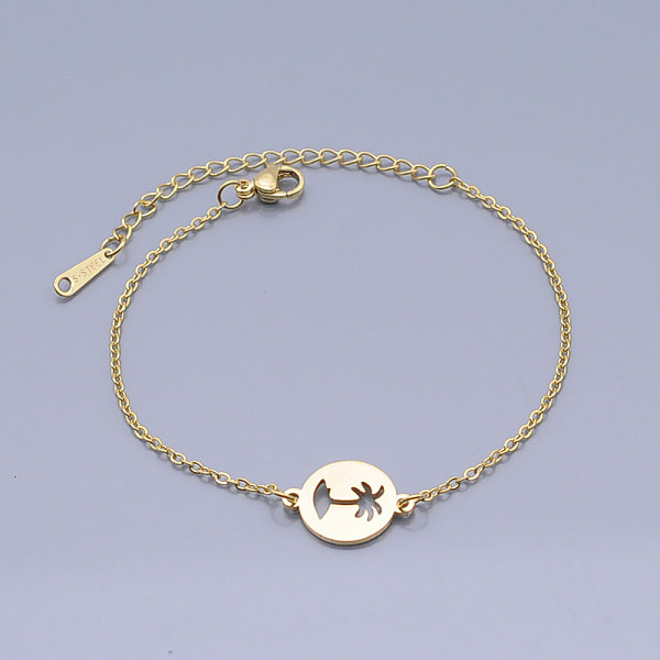 PandaHall 201 Stainless Steel Link Bracelets, with Lobster Claw Clasps, Coconut Tree with Flat Round, Golden, 6-5/8 inch~6-3/4 inch...
PandaHall 201 Stainless Steel Link Bracelets, with Lobster Claw Clasps, Coconut Tree with Flat Round, Golden, 6-5/8 inch~6-3/4 inch...