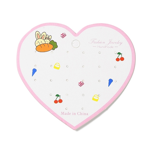 PandaHall Heart Shaped Paper Earring Display Cards, Rabbit Print Jewelry Display Cards for Earring Stud, Pearl Pink, 9.3x10.3x0.05cm, Hole...
PandaHall Heart Shaped Paper Earring Display Cards, Rabbit Print Jewelry Display Cards for Earring Stud, Pearl Pink, 9.3x10.3x0.05cm, Hole...