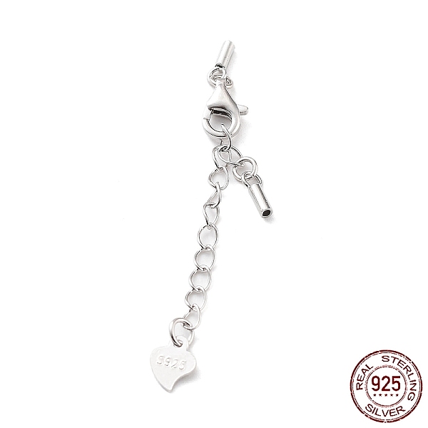 PandaHall Rhodium Plated 925 Sterling Silver Curb Chain Extender, End Chains with Lobster Claw Clasps and Cord Ends, Heart Chain Tabs, with...
PandaHall Rhodium Plated 925 Sterling Silver Curb Chain Extender, End Chains with Lobster Claw Clasps and Cord Ends, Heart Chain Tabs, with...