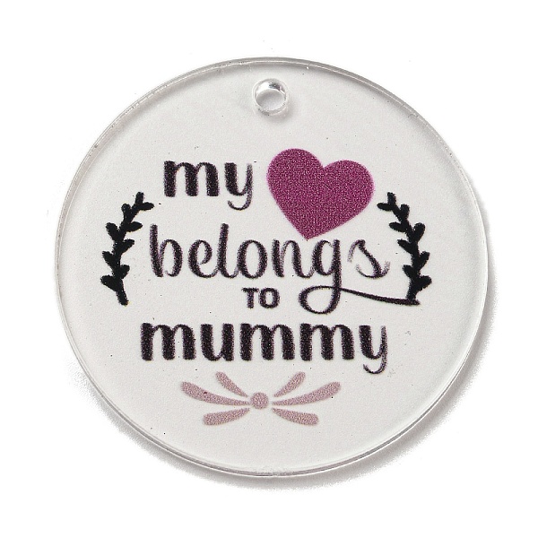 PandaHall Mother's Day Opaque Acrylic Pendants, Flat Round with Word, Medium Violet Red, 45x3mm, Hole: 3.5mm Acrylic Flat Round
PandaHall Mother's Day Opaque Acrylic Pendants, Flat Round with Word, Medium Violet Red, 45x3mm, Hole: 3.5mm Acrylic Flat Round