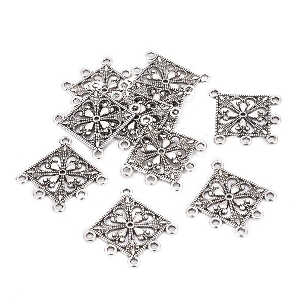 PandaHall Tibetan Style Alloy Links, Lead Free and Cadmium Free, Rhombus, Antique Silver, 35x33.5x1.5mm, Hole: 2mm Alloy Rhombus
PandaHall Tibetan Style Alloy Links, Lead Free and Cadmium Free, Rhombus, Antique Silver, 35x33.5x1.5mm, Hole: 2mm Alloy Rhombus