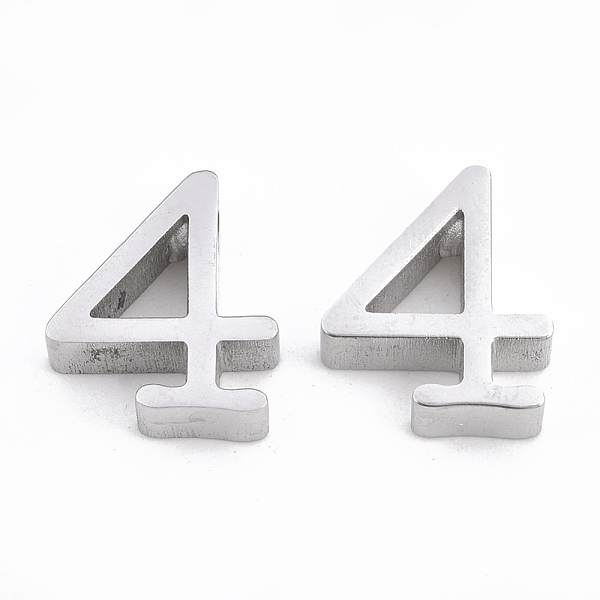 PandaHall 304 Stainless Steel Pendants, Number, Stainless Steel Color, Num.4, 12x10x3mm, Hole: 1.8mm 304 Stainless Steel Number
PandaHall 304 Stainless Steel Pendants, Number, Stainless Steel Color, Num.4, 12x10x3mm, Hole: 1.8mm 304 Stainless Steel Number