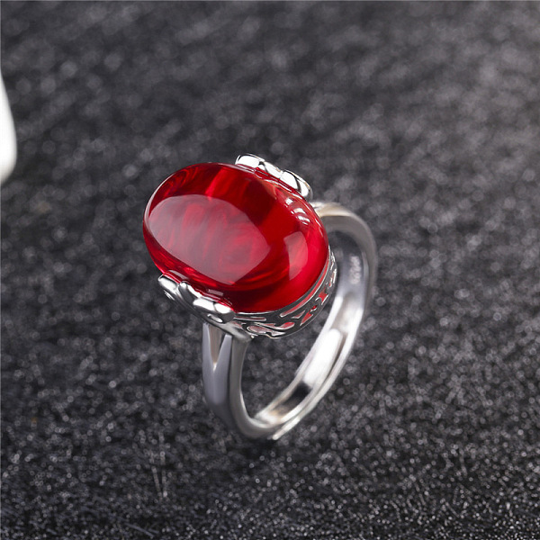 PandaHall Oval Synthetic Ruby Adjustable Ring, Platinum Brass Jewelry for Women, Inner Diameter: 16mm Ruby Oval
PandaHall Oval Synthetic Ruby Adjustable Ring, Platinum Brass Jewelry for Women, Inner Diameter: 16mm Ruby Oval