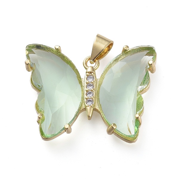 PandaHall Brass Micro Pave Clear Cubic Zirconia Pendants, with Glass, Butterfly, Golden, Dark Sea Green, 20x26.5x5mm Brass+Glass Butterfly
PandaHall Brass Micro Pave Clear Cubic Zirconia Pendants, with Glass, Butterfly, Golden, Dark Sea Green, 20x26.5x5mm Brass+Glass Butterfly